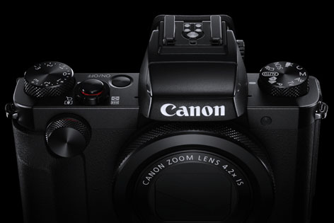Canon PowerShot G5 X top, ghiere e LCD personalizzabili