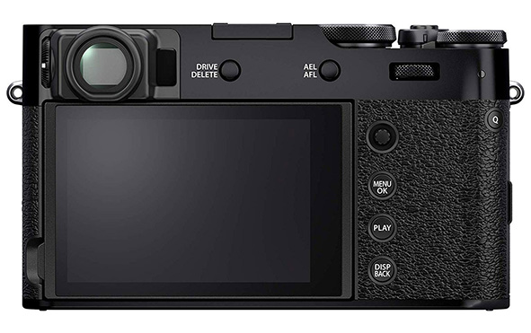 Fujifilm X100V com mirino ibrido e LCD inclinabile Fujifilm X100V, design curato, mirino e LCD nuovi