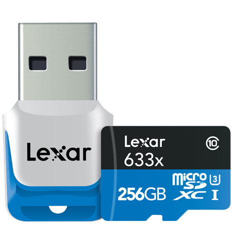 Nuove schede di memoria Lexar 633x da 256GB con USB reader