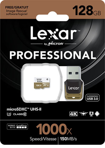 Lexar PRO 1000x, le microSD per le action cam GoPro