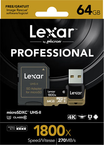 Lexar PRO 1800x, le microSD per le action cam GoPro