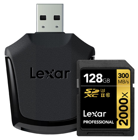 Lexar Pro SDXC 2000x da 128GB per foto alta risoluzione e video 4K