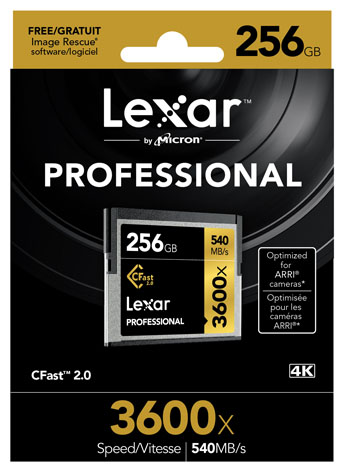 Lexar CFast 2.0 3600x per foto alta risoluzione e video 4K