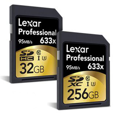 Lexar SDHC e SDXC Professional da 633x e fino a 256GB, veloci e ad alte prestazioni