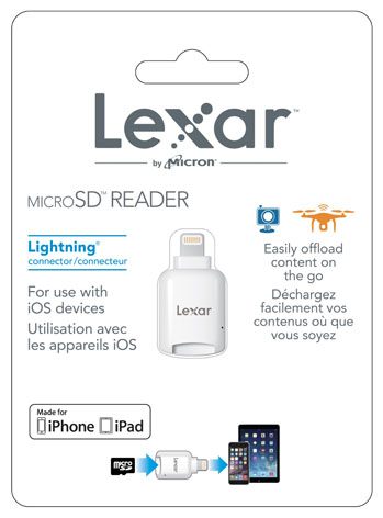 Lexar microSD reader con connettore Lightning per iPad e iPhone