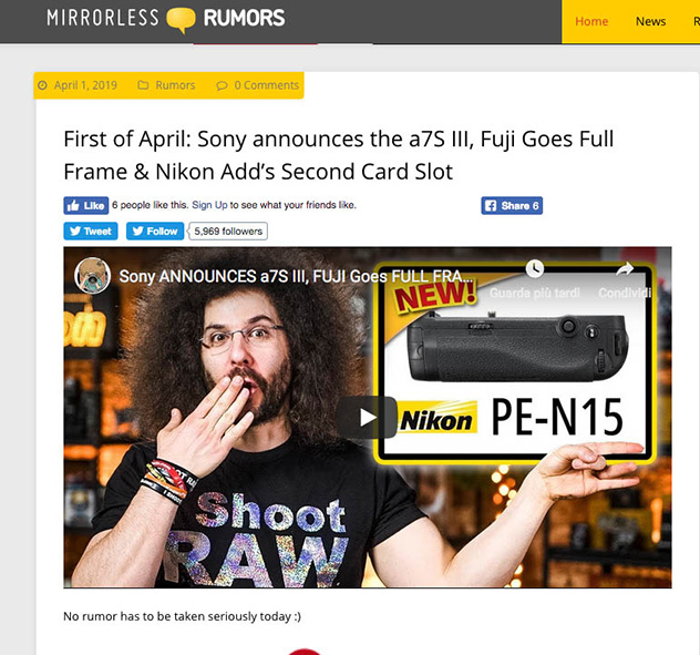 Fool's Day, Pesce d'Aprile in fotografia Fool's Day, Pesce d'Aprile, le fake news dichiarate