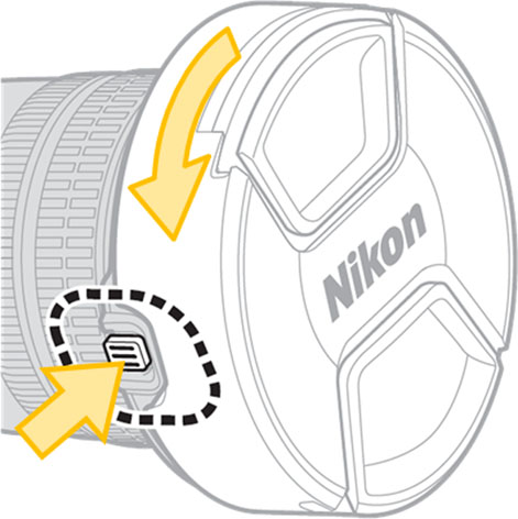 Nikkor AFS 8-15mm E ED per reflex full frame, meccanismo paraluce e tappo