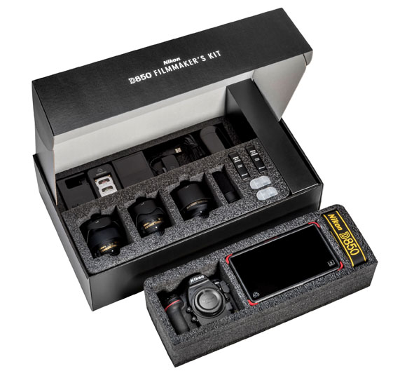 Nikon D850 per videomaker in un kit dedicato con ottiche luminose e a focale fissa, microfoni e registratore esterno