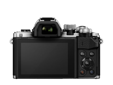 Olympus OM-D E-M10 Mark II, mirrorless Micro Quattro Terzi, vista del retro