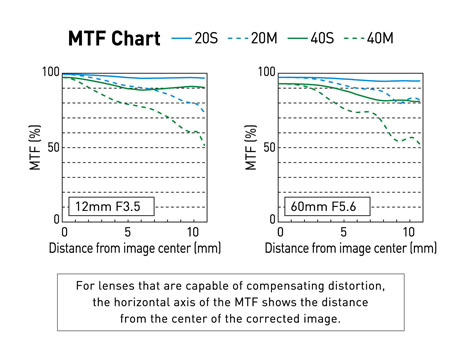 Panasonic Lumix G Vario 12-60mm F3.5-5.6 Power OIS, grafici MTF