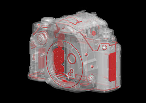 Pentax KP, protetta nei punti critici contro acqua, polvere e umidità