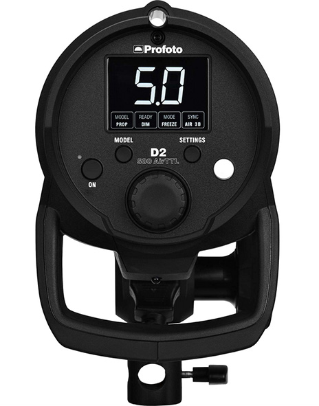 Profoto D2, flash monotorcia user-friendly I comandi e il display del Profoto D2, uso semplice e intuitivo.