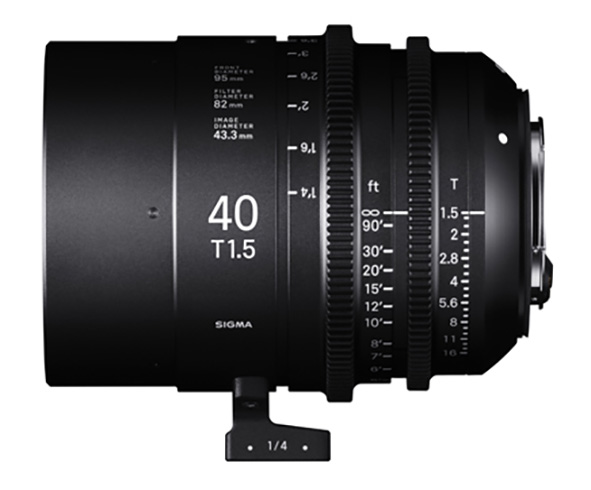 Sigma Cine 40mm T1.5 FF, ottimizzato per il full frame e formati 6K e 8K