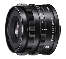 Sigma Contemporary 45mm F2.8 DG DN per Sony E e L-Mount, mirrorless full frame.