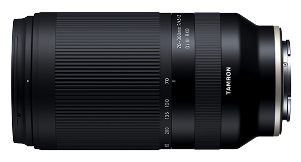 Tamron 70-300mm F/4.5-6.3 Di III RXD, record di compattezza Tamron 70-300mm F/4.5-6.3 Di III RXD per mirrorless full frame