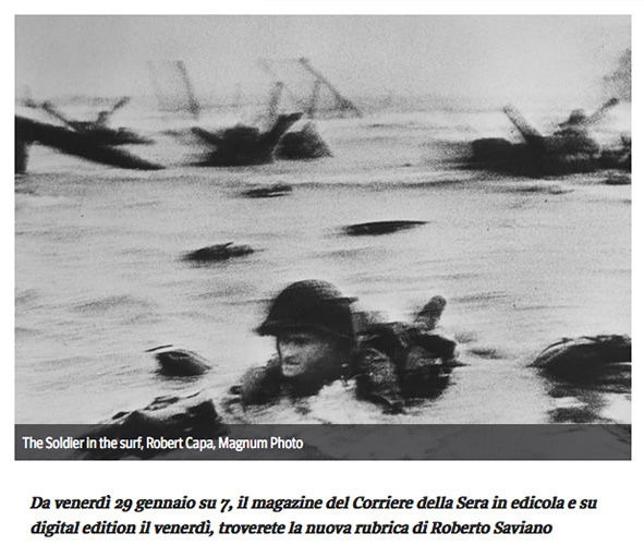 Roberto Saviano sulla fotografia La nuova rubrica sulla fotografia di Roberto Saviano sul Corriere della Sera